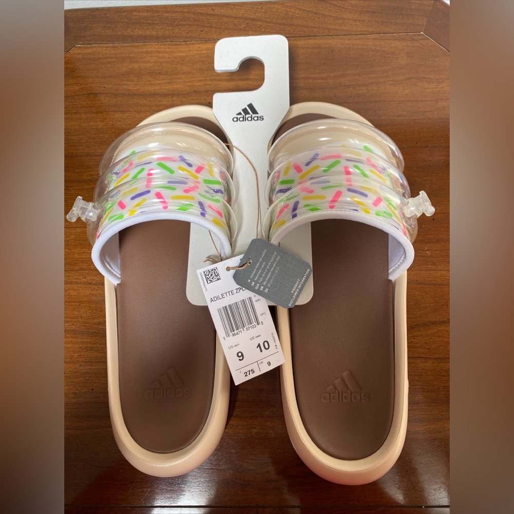 Adidas Adilette Zplaash Sprinkles “Blow Up” Slides Men Size 9 Women Size 10